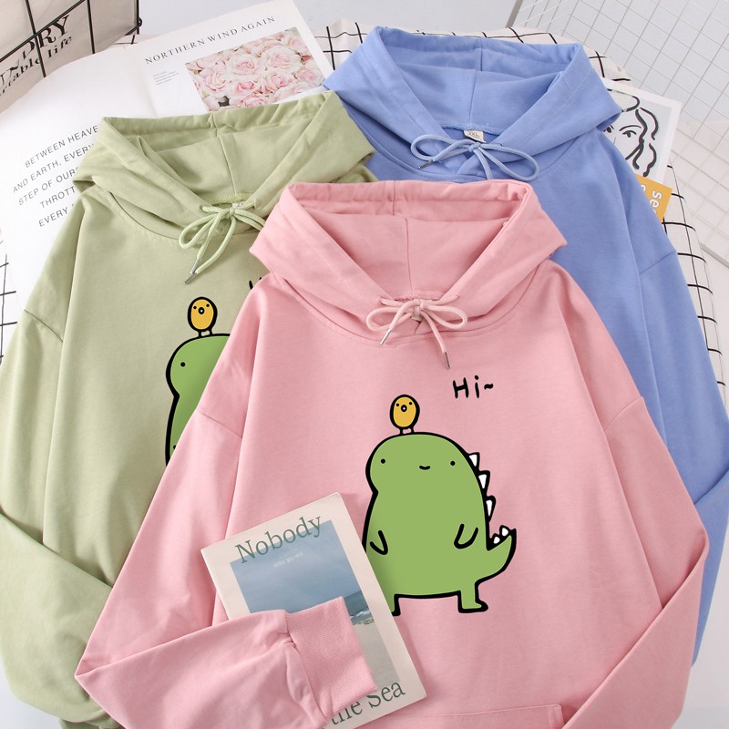 [FREESHIP ĐƠN TỪ 50K] Áo hoodie khủng long Hi in ngực DTR1119